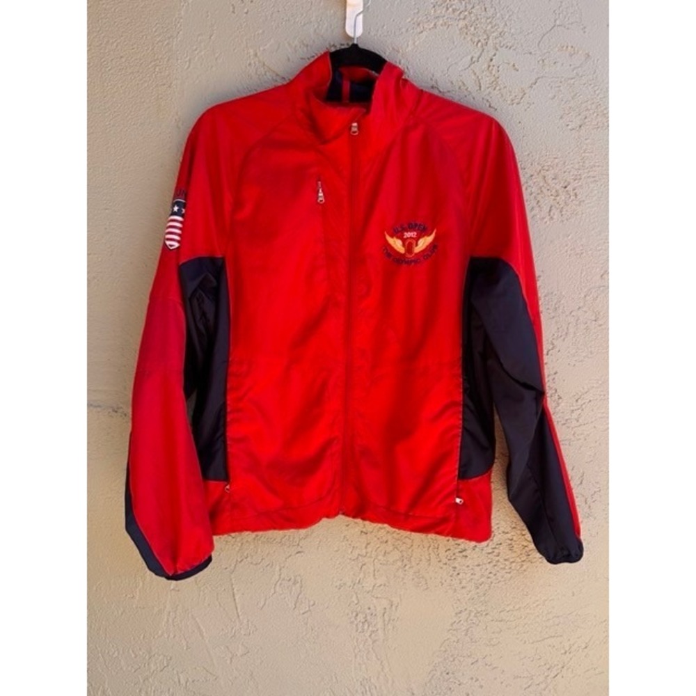 RLX Ralph Lauren Red US Open 2012 Volunteer Zip up Windbreaker MEDIUM Golf